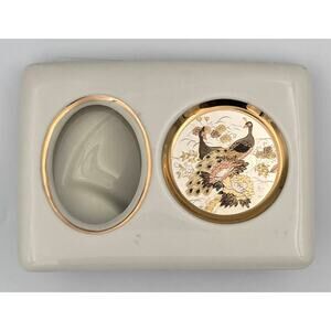 Elegant Japanese Chokin Art Picture Frame 24k Gold Edged with 2 inch Photo Space